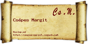 Csépes Margit névjegykártya