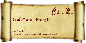 Csépes Margit névjegykártya